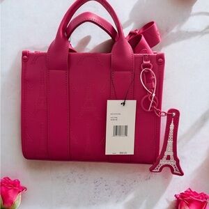 Betsey Johnson Eiffel Tower Embossed Tote Bag NWT
